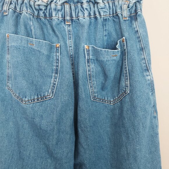 Zara Paperbag Baggy High Waist Ankle Jeans Size 10 - Picture 4 of 14
